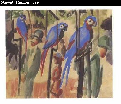 August Macke At the parrot